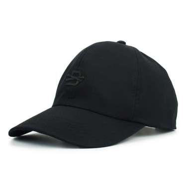 BOYSCODE Topi Baseball Distro Polo Cap Pria Wanita BIG LOGO Hitam Fullblack / Topi Golf / Topi Basic