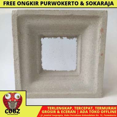 20 CM X 20 CM / NM ROOSTER JALUSI LUBANG ANGIN BETON KOTAK + STRIMIN