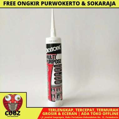 300 ML / DEXTONE Lem Silicone Sealant Kaca Akrilik Acid Asam Per Botol