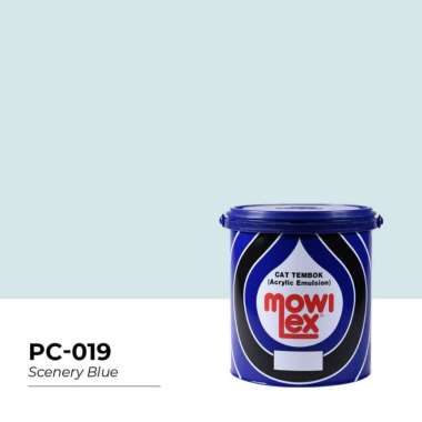 Mowilex Emulsion Cat Tembok Interior - NUANSA BIRU (2.5 L) PC-019 Scenery Blue (warna pastel)