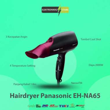 100% Produk Ori Hairdryer Panasonic Eh-Na65 Nanoe Hair Dryer Alat Pengering Rambut Multicolor