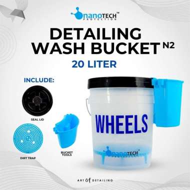 DETAILING WASH BUCKET - nanoTECH PROTECTION - EMBER CUCI MOBIL 20L - WASH AND WAX - SHAMPOO SALJU CU