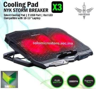 Kipas Laptop Notebook NYK X4 Game Cooler Pad 6 Fan Cooling Pad X-4