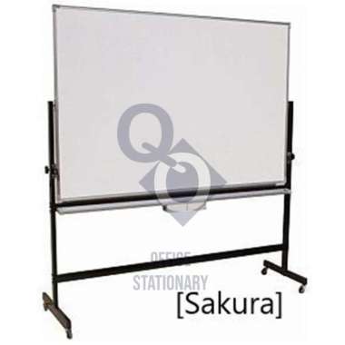 Papan Tulis Whiteboard Sakura 120x240- White Board Magnet Kaki 2 muka