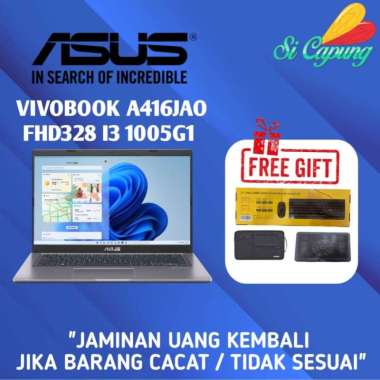Laptop Asus A416JAO FHD328 Core i3 1005G1 RAM 8GB SSD 256 GB 14" FHD No Gift