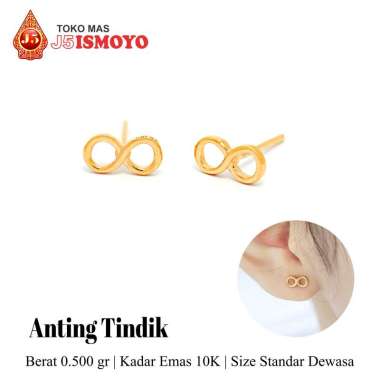 Anting Emas 10 Karat Tindik Infinity J5 Ismoyo