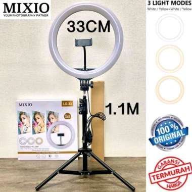 MIXIO PAKET 33CM RING LIGHT + TRIPOD 1.1M