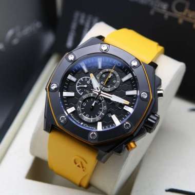 Jam Tangan Pria Alexandre Christie AC 9601 Collection Original Garansi Resmi 1 Tahun BLACK YELLOW RU