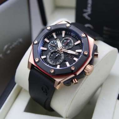Jam Tangan Pria Alexandre Christie AC 9601 Collection Original Garansi Resmi 1 Tahun ROSEGOLD BLACK 