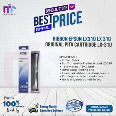 Ribbon Epson LX310 LX 310 Original Pita Cartridge LX-310