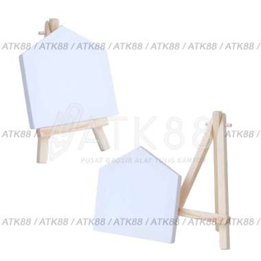 Paket Kanvas Easel Mini Display Lukis / Small Canvas Easel Painting Segilima