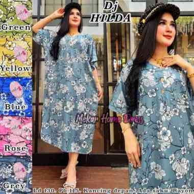 DASTER JUMBO BUSUI DJ MARISA LD 120 KEKINIAN KANCING DEPAN TUJUH LENGAN PENDEK MURAH ADEM RAYON XL X