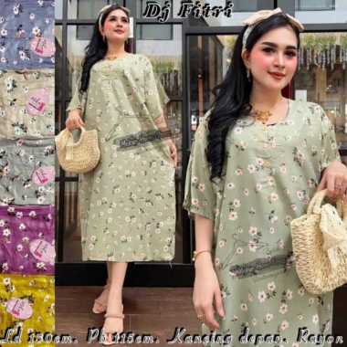 DASTER JUMBO BUSUI DJ MARISA LD 120 KEKINIAN KANCING DEPAN TUJUH LENGAN PENDEK MURAH ADEM RAYON XL X