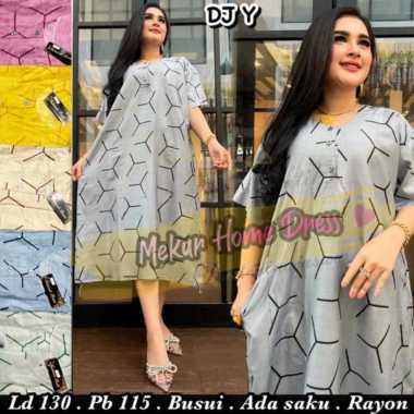 DASTER JUMBO BUSUI DJ MARISA LD 120 KEKINIAN KANCING DEPAN TUJUH LENGAN PENDEK MURAH ADEM RAYON XL X
