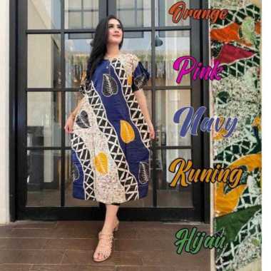 DASTER JUMBO BUSUI DJ MARISA LD 120 KEKINIAN KANCING DEPAN TUJUH LENGAN PENDEK MURAH ADEM RAYON XL X