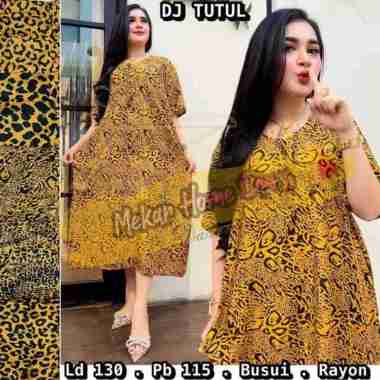 DASTER JUMBO BUSUI DJ MARISA LD 120 KEKINIAN KANCING DEPAN TUJUH LENGAN PENDEK MURAH ADEM RAYON XL X