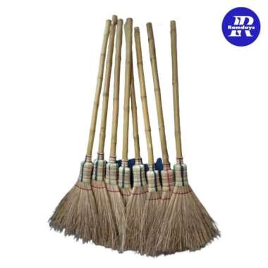 Sapu Lidi Kipas/ Sapu Lidi Gagang Bambu/ Sapu Lidi Taman