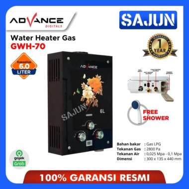 ADVANCE WATER HEATER GAS 6 LITER GWH-60 PEMANAS AIR GAS GWH60 GWH 70