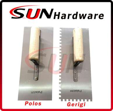 Raskam Seng Plat Gerigi Gagang Kayu Roskam Cetok Plester Acian Tembok Raskam Gerigi