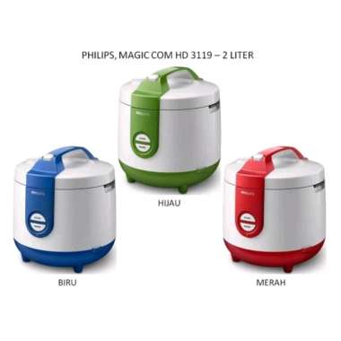 Philips HD3119 Magic Com Rice Cooker 2L Blue