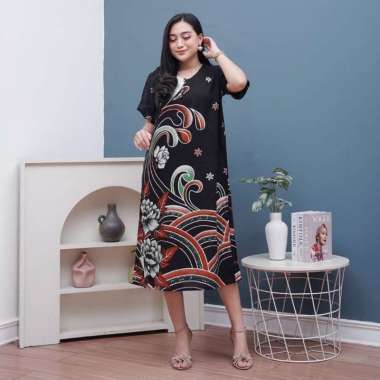 Daster Batik Prass - Daster Busui LD 108 - Atasan Wanita - Batik Motif Abstrak Kekinian NOVARIA HIJA