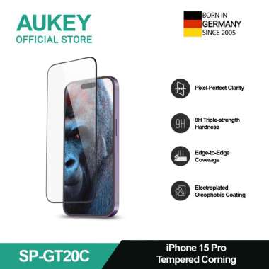AUKEY iPhone 15 Premium Tempered Corning Glass SP-GT20 Screen Protector iPhone 15 Pro Max