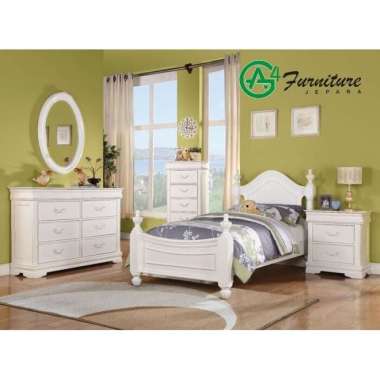 Kamar Tidur Set Anak Perempuan Ronda Kayu Mahoni