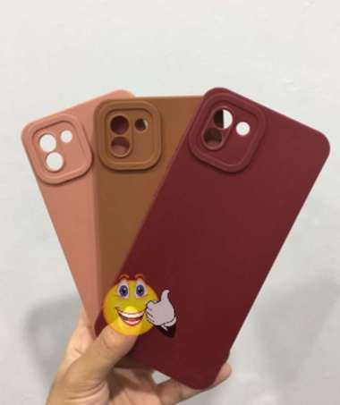 Casing Softcase Pro Camera Macaron Samsung A15 A06 A16 Kesing Mika Pelindung HP Samsung A06 Maroon