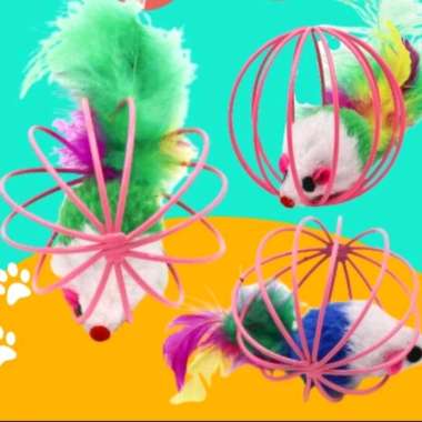 MAINAN KUCING BOLA RANGKAI TIKUS SALE