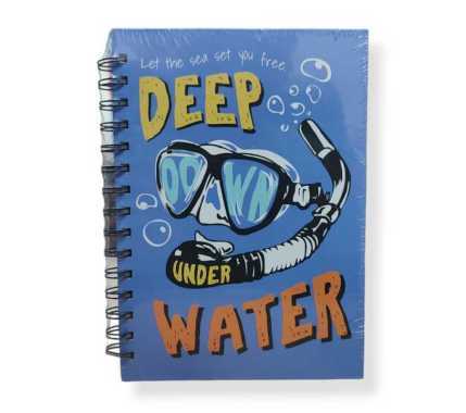 Buku Agenda Spiral / Diary / Notebook Spiral Ukuran A5 Isi 100 Lembar BIRU