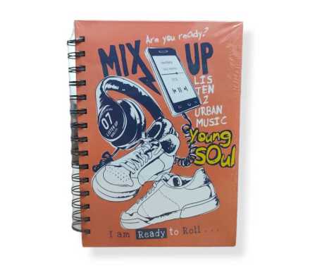 Buku Agenda Spiral / Diary / Notebook Spiral Ukuran A5 Isi 100 Lembar OREN