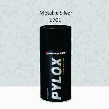 Pylox (Cat Semprot) Nippon Paint Metallic Colours 300 cc – Metallic Silver 1701
