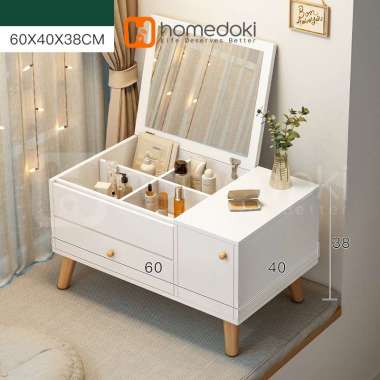 Homedoki Meja Rias Cermin / Meja Rias Lampu Minimalis / Meja Rias LED / tolet meja rias / Meja Rias