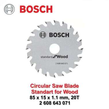 Mata Gergaji Bosch 85 x 15 x 1.1 mm 20T Circular Saw Blade