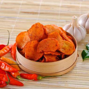 Keripik CImol Kering Pedas Extra Hot Aneka Rasa 1Kg Morang Moreng Snack Balado