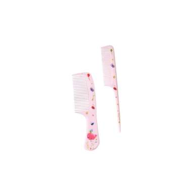 ONE-C1021 Sisir Anak Set Isi 2pcs Karakter Kartun Lucu / Sisir Rambut Gagang Plastik 2IN1 / Hair Com