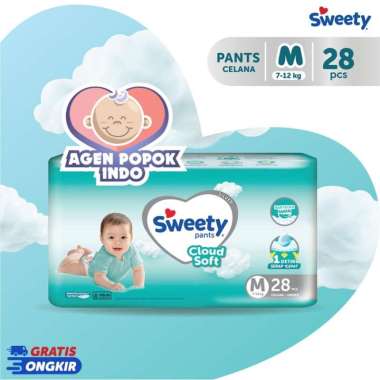 SWEETY Silver Pants M 28 Popok Celana Bayi Sweety M28
