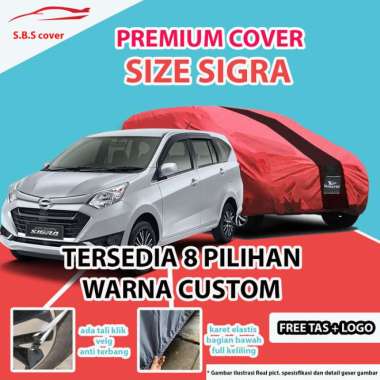 PREMIUM Body Cover Mobil Sigra Sarung Mobil Sigra Mantel anti air Merah