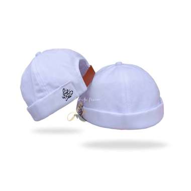 VERISY TOPI CAP MIKIHAT CUSTOM TULISAN Arab Ramadhan putih