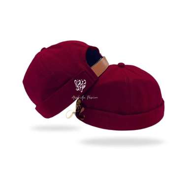 VERISY TOPI CAP MIKIHAT CUSTOM TULISAN Arab Ramadhan maroon