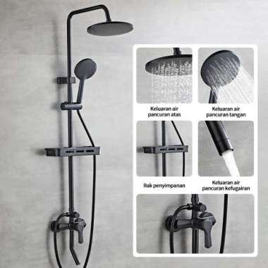 shower kamar mandi satu set 4 Dala New fungsi bulat