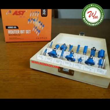 Mata Profil Set 15pcs ast byb bull Wood Router Bits Set TCT Box Kayu
