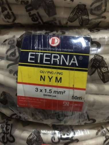 Eterna Kabel Tembaga Kabel Kawat Kabel Rol Rol Isi 3 Kabel 3x1.5 3 x1.5 Isi 50 Meter