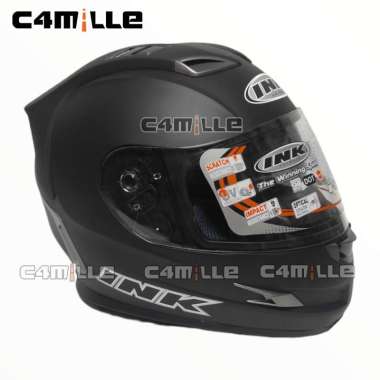 HELM INK STEALTH SOLID BLACK DOFF DOUBLE VISOR FULL FACE L