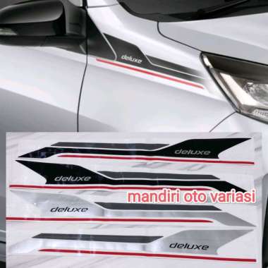 Sticker spion depan mobil Daihatsu Sigra deluxe 2022 stiker deluxe silver