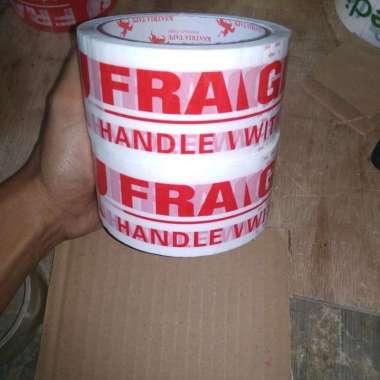 Lakban Online Shop 50 mtr FRAGILE putih