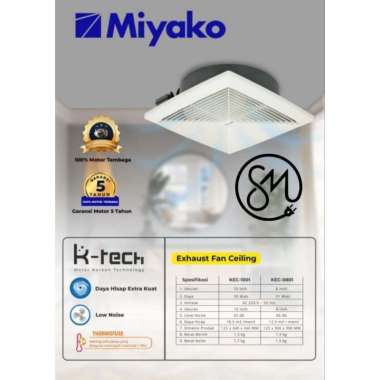ceiling exhaust fan miyako KEC-0801 Plafon Hexos 8 inch KEC0801