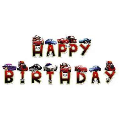 garland flag bunting flag banner flag ulang tahun tema The Cars Mcqueen