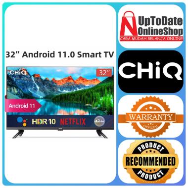 TV LED 32INCH CHIQ L32G7P ANDROID 11 DIGITAL SMART TV FHD 5G FRAMELESS SCREEN