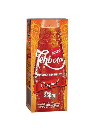 Sosro Teh Botol Kotak Original 250 ml Minuman teh melati SATUAN